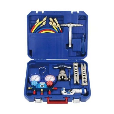 China Factory Hvac/r Tube Cutter Set Manifold Gauge Refrigeration Tool Kits Flaring Tools